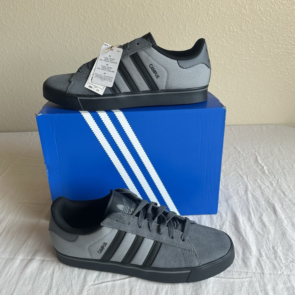 Adidas Originals Campus Vulc Men's 11.5 Athletic Shoe Grey Sneaker Footwear NIB